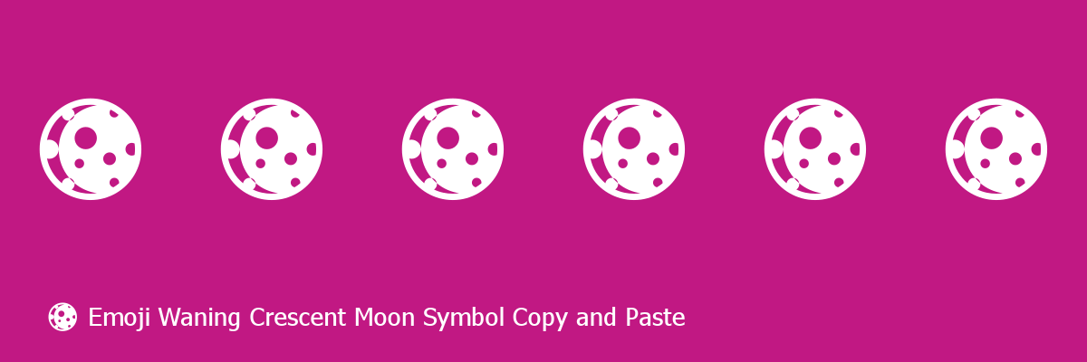 🌘 Emoji Waning Crescent Moon Symbol Copy and Paste