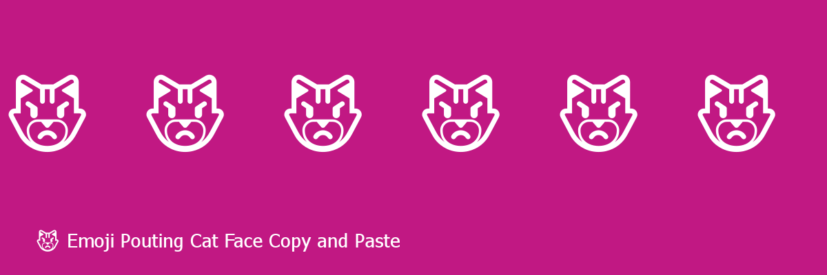 Pouting Cat Face Emoji (U+1F63E)