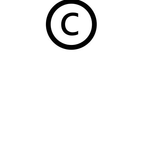 Copyright Sign Emoji White Background
