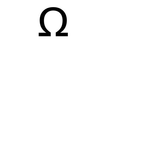 Ohm Symbol Emoji White Background