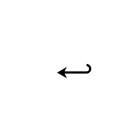 Leftwards Arrow with Hook Emoji White Background