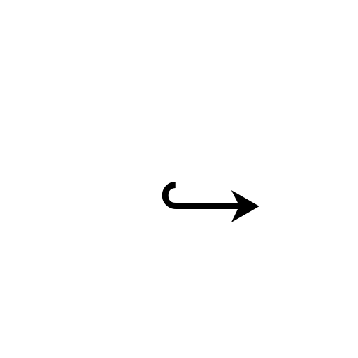 Rightwards Arrow with Hook Emoji White Background