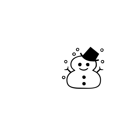 Snowman Emoji White Background