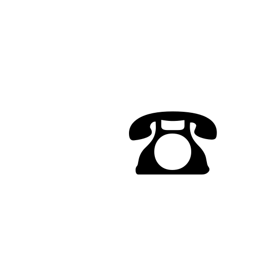 Black Telephone Emoji White Background