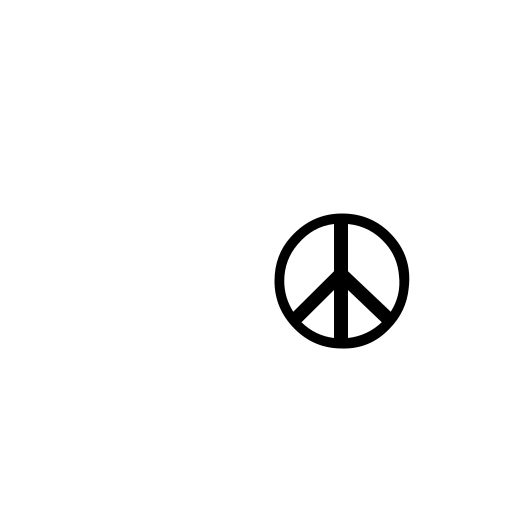 Peace Symbol Emoji White Background