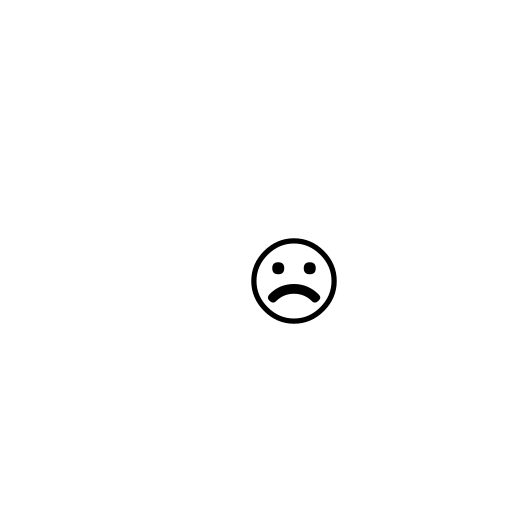 White Frowning Face Emoji White Background