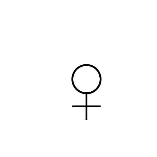 Female Sign Emoji White Background