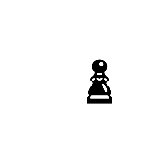 Black Chess Pawn Emoji White Background