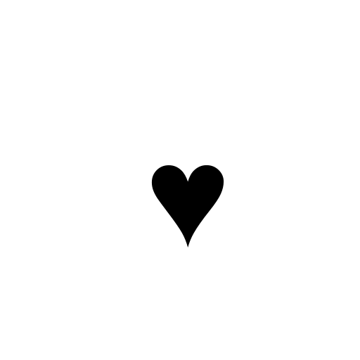 Black Heart Suit Emoji White Background