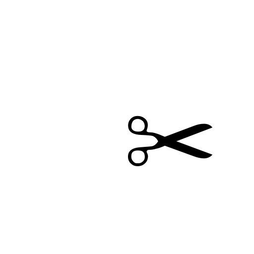 Black Scissors Emoji White Background