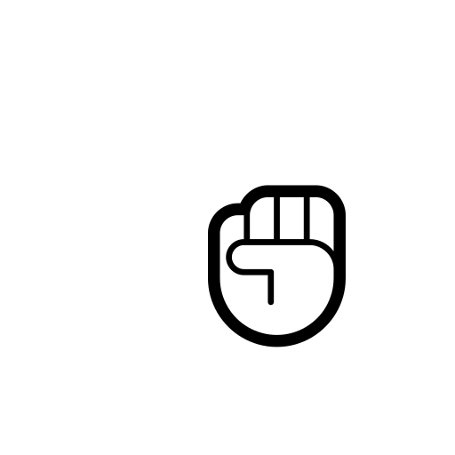 Raised Fist Emoji White Background