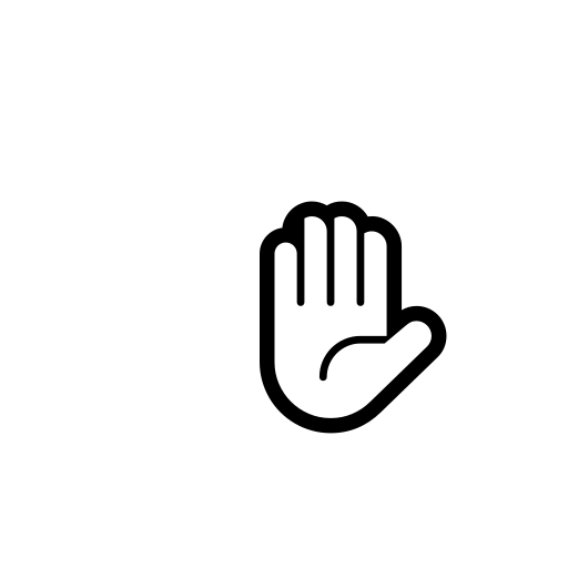 Raised Hand Emoji White Background