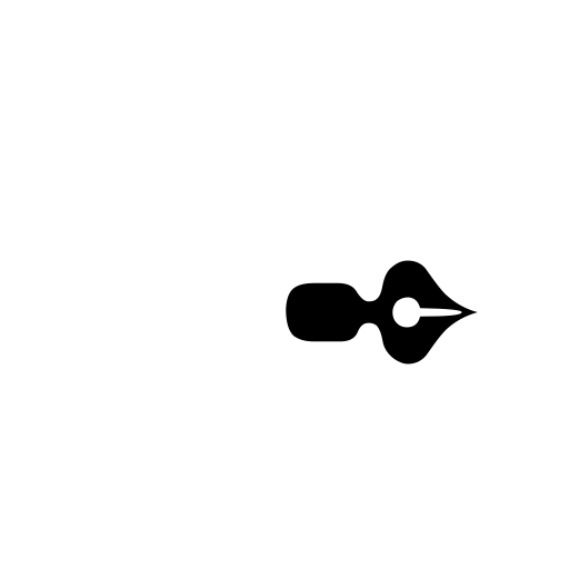 Black Nib Emoji White Background