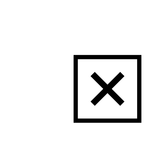 Negative Squared Cross Mark Emoji White Background