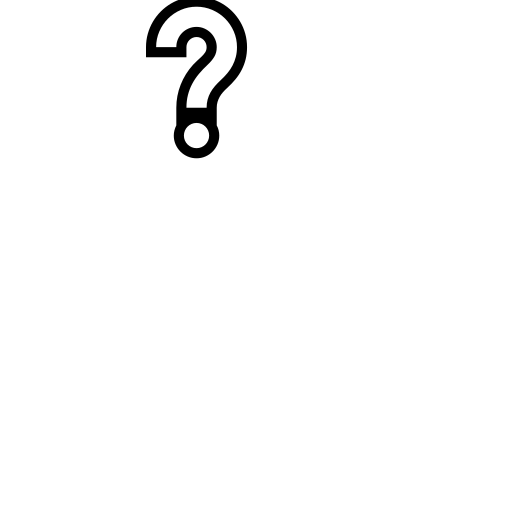 Black Question Mark Ornament Emoji White Background