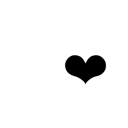Black Heart Symbol Emoji White Background
