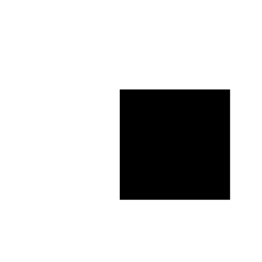 Black Large Square Emoji White Background