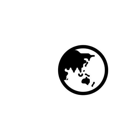 Earth Globe Asia-Australia Emoji White Background