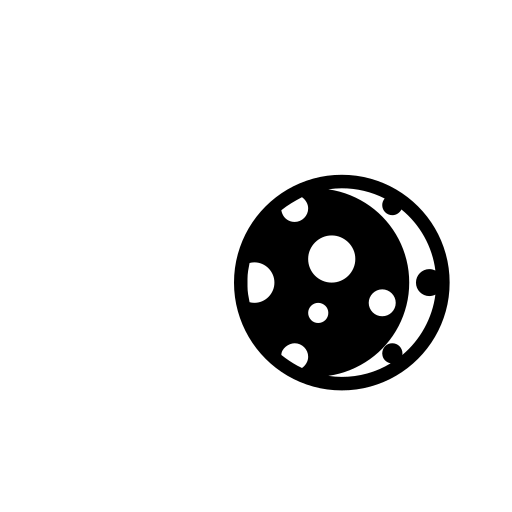 Waxing Crescent Moon Symbol Emoji White Background