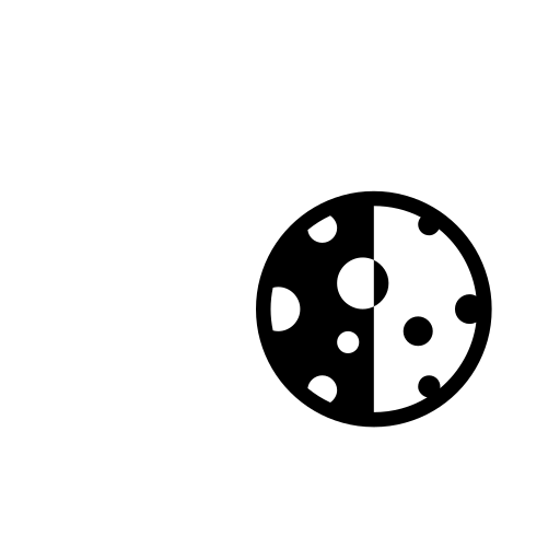 First Quarter Moon Symbol Emoji White Background
