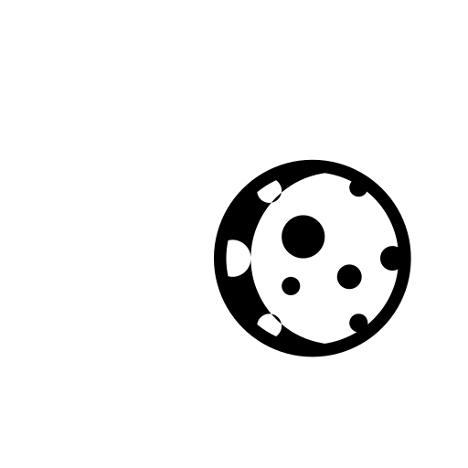 Waxing Gibbous Moon Symbol Emoji White Background