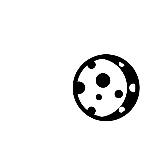 Waning Gibbous Moon Symbol Emoji White Background