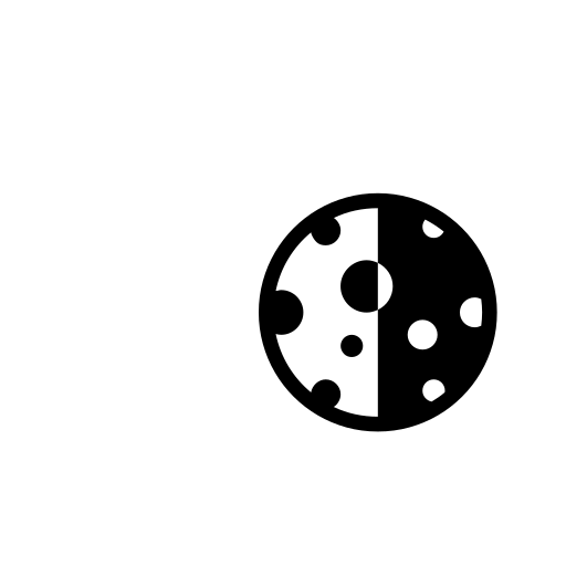 Last Quarter Moon Symbol Emoji White Background