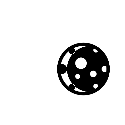 Waning Crescent Moon Symbol Emoji White Background