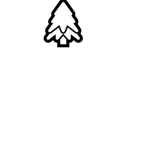 Evergreen Tree Emoji White Background