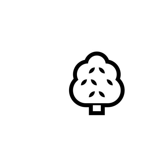 Deciduous Tree Emoji White Background