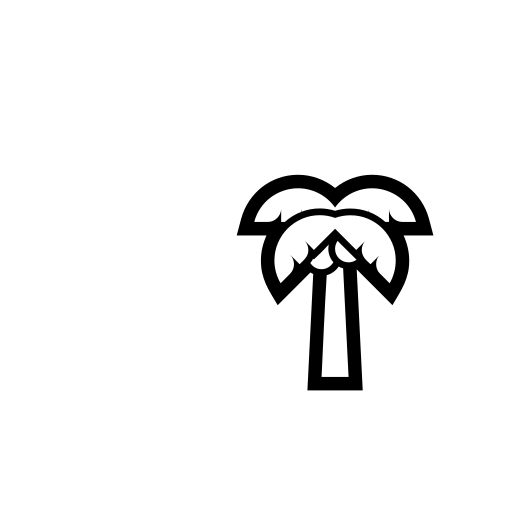 Palm Tree Emoji White Background