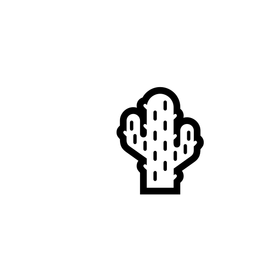 Cactus Emoji White Background