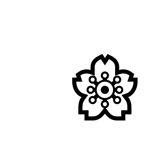 Cherry Blossom Emoji White Background
