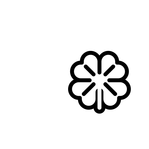 Four Leaf Clover Emoji White Background