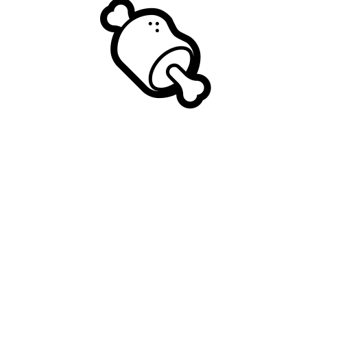 Meat on Bone Emoji White Background