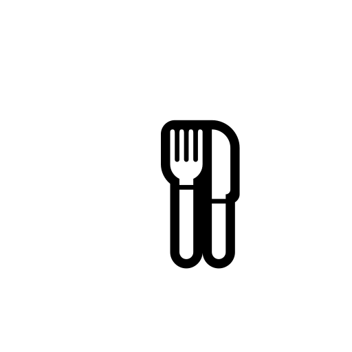 Fork and Knife Emoji White Background