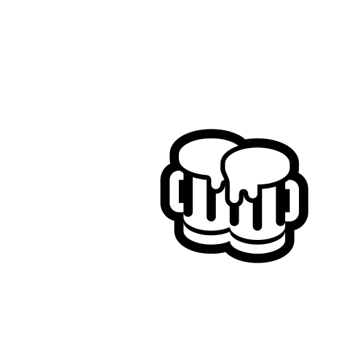 Clinking Beer Mugs Emoji White Background