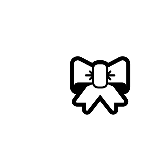 Ribbon Emoji White Background