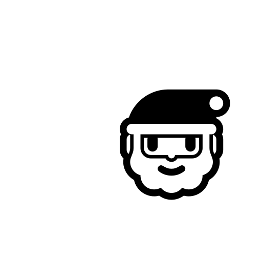 Father Christmas Emoji White Background