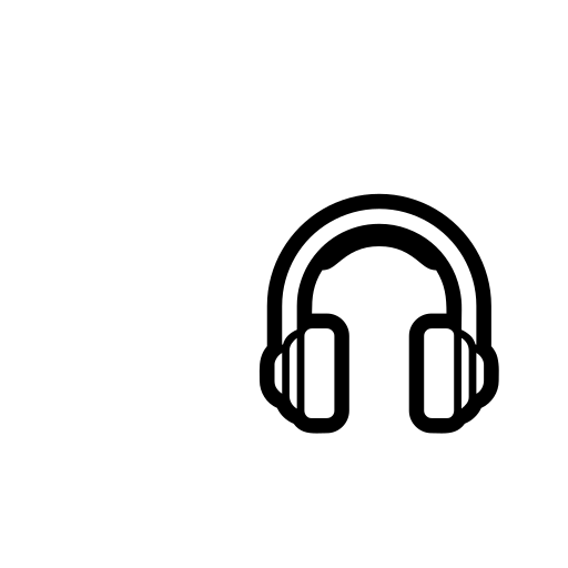 Headphone Emoji White Background