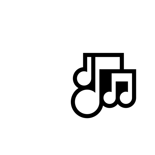 Multiple Musical Notes Emoji White Background