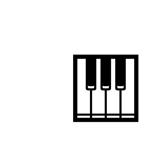 Musical Keyboard Emoji White Background