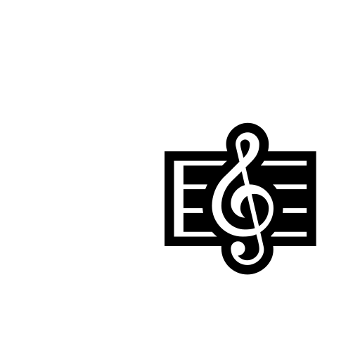 Musical Score Emoji White Background