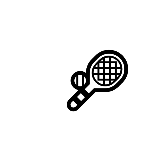Tennis Racquet and Ball Emoji White Background