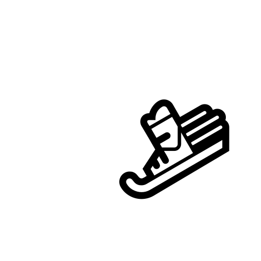 Ski and Ski Boot Emoji White Background