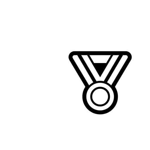 Sports Medal Emoji White Background