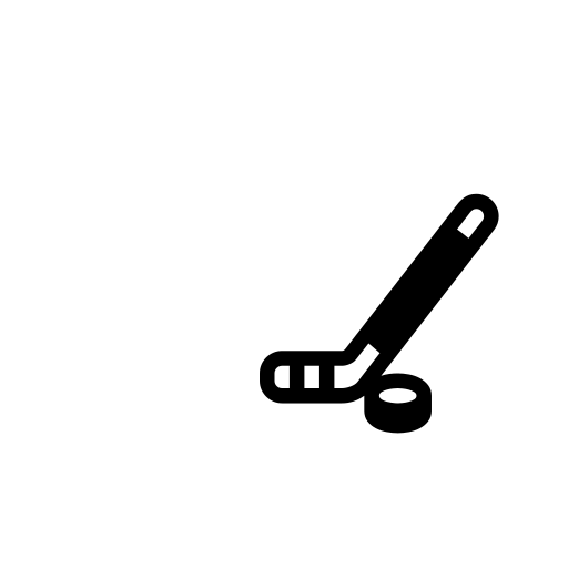 Ice Hockey Stick And Puck Emoji White Background