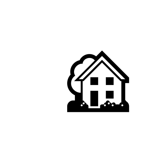 House with Garden Emoji White Background