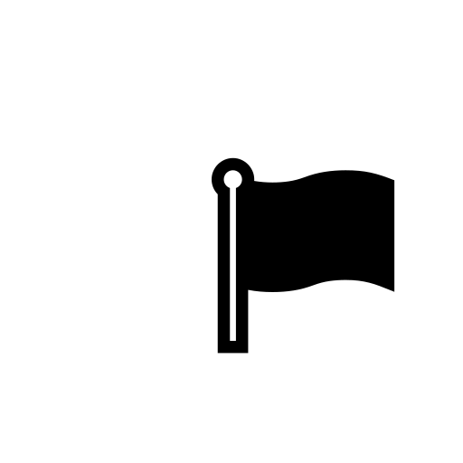 Waving Black Flag Emoji White Background