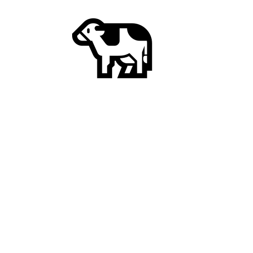 Cow Emoji White Background